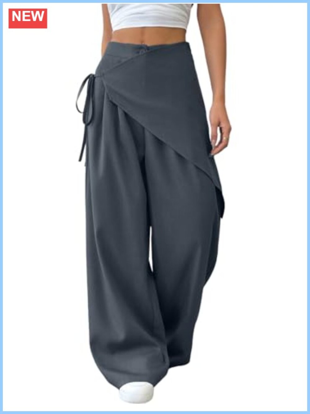 Verdusa Wide Leg Palazzo Pants Flowy Work Business Casual Loose Fit
